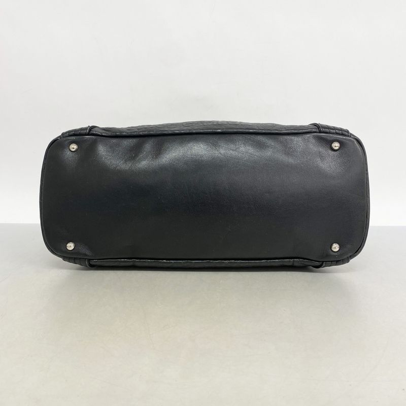 Chanel Tote Bag Unlimited Lambskin Black Silver Hardware Women's