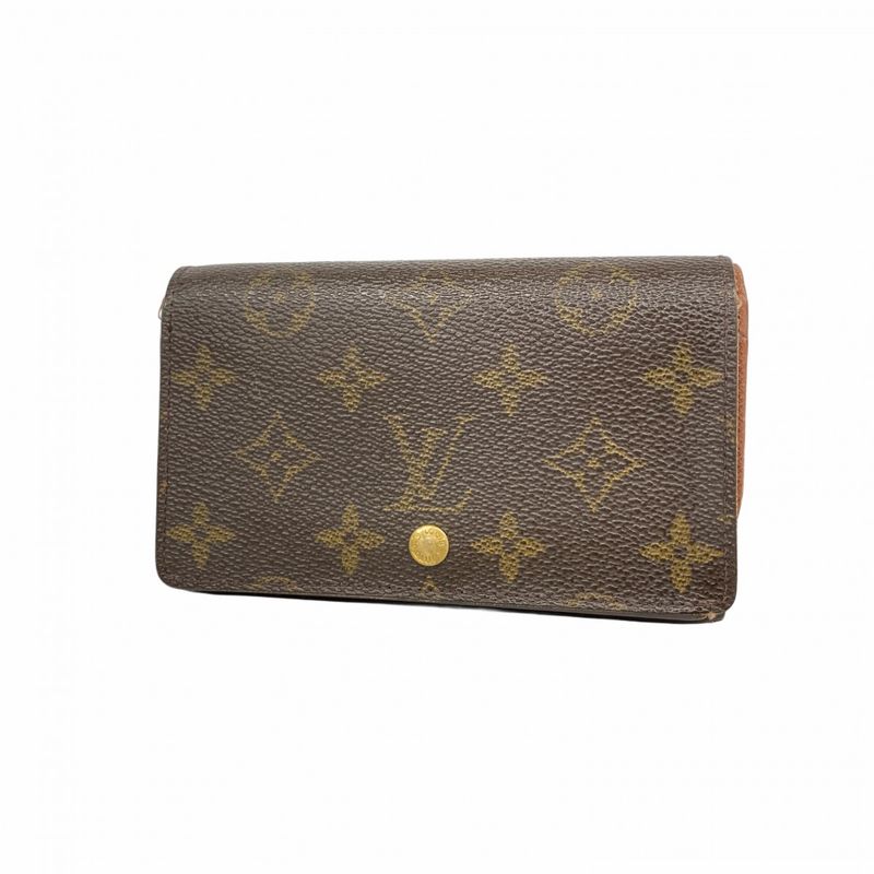 Louis Vuitton Wallet Monogram Portomone Vietresor M61730 Brown Ladies