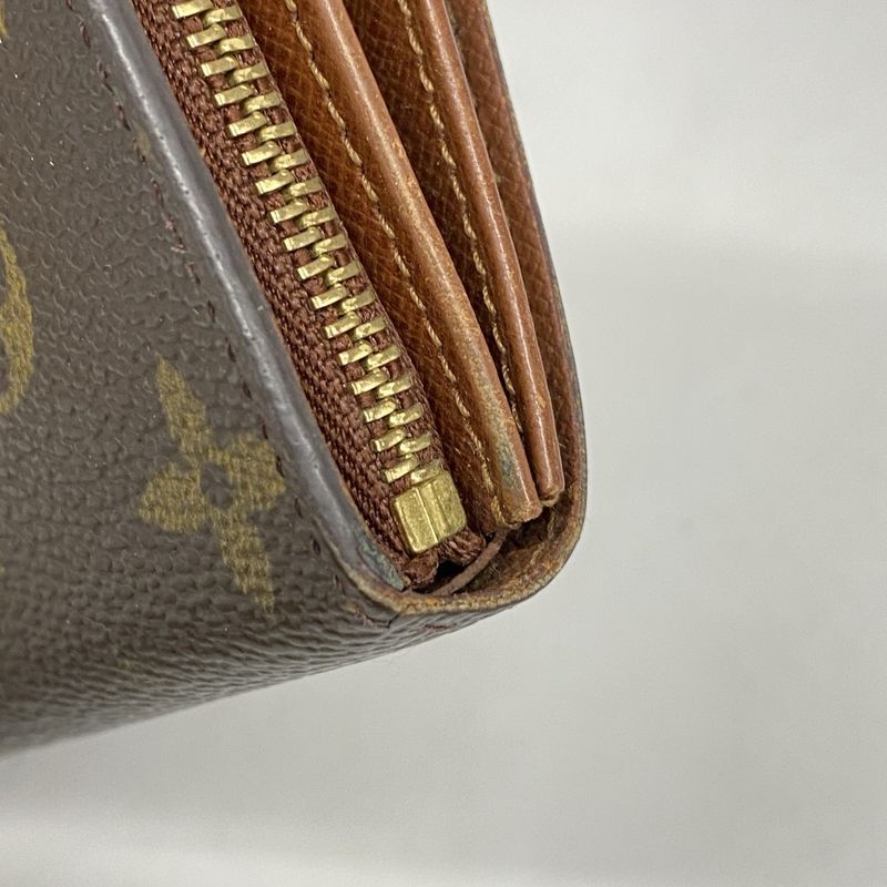 Louis Vuitton Wallet Monogram Portomone Vietresor M61730 Brown Ladies