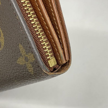 Louis Vuitton Wallet Monogram Portomone Vietresor M61730 Brown Ladies