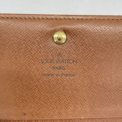 Louis Vuitton Wallet Monogram Portomone Vietresor M61730 Brown Ladies