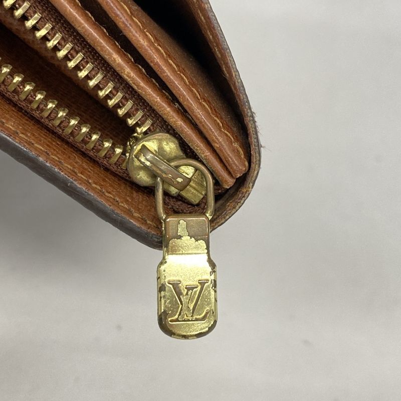 Louis Vuitton Wallet Monogram Portomone Vietresor M61730 Brown Ladies