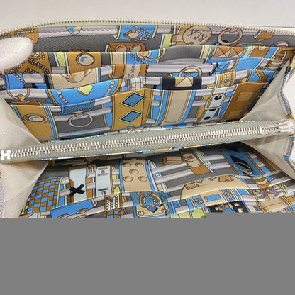 Hermes Long Wallet Azap Long Silk-in Vaux Epson Vert Peppermint Silver Hardware