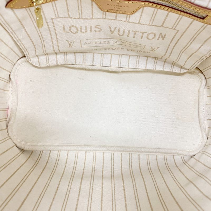 Louis Vuitton Tote Bag Damier Azure Neverfull PM N41362 White Ladies