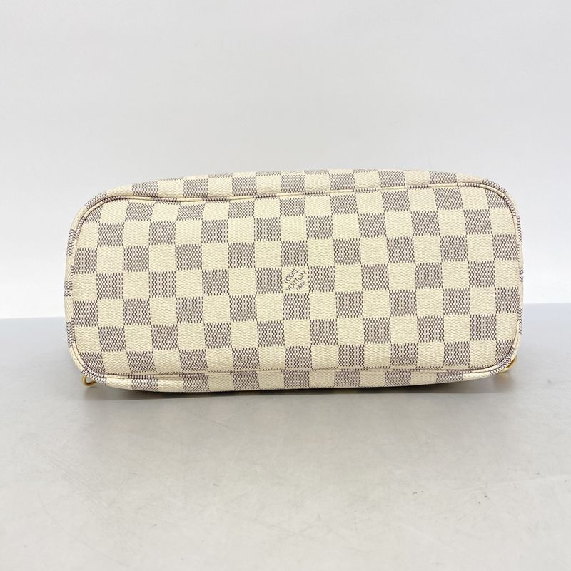 Louis Vuitton Tote Bag Damier Azure Neverfull PM N41362 White Ladies