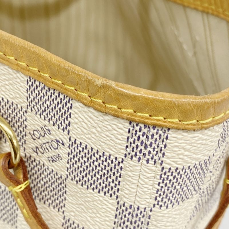 Louis Vuitton Tote Bag Damier Azure Neverfull PM N41362 White Ladies