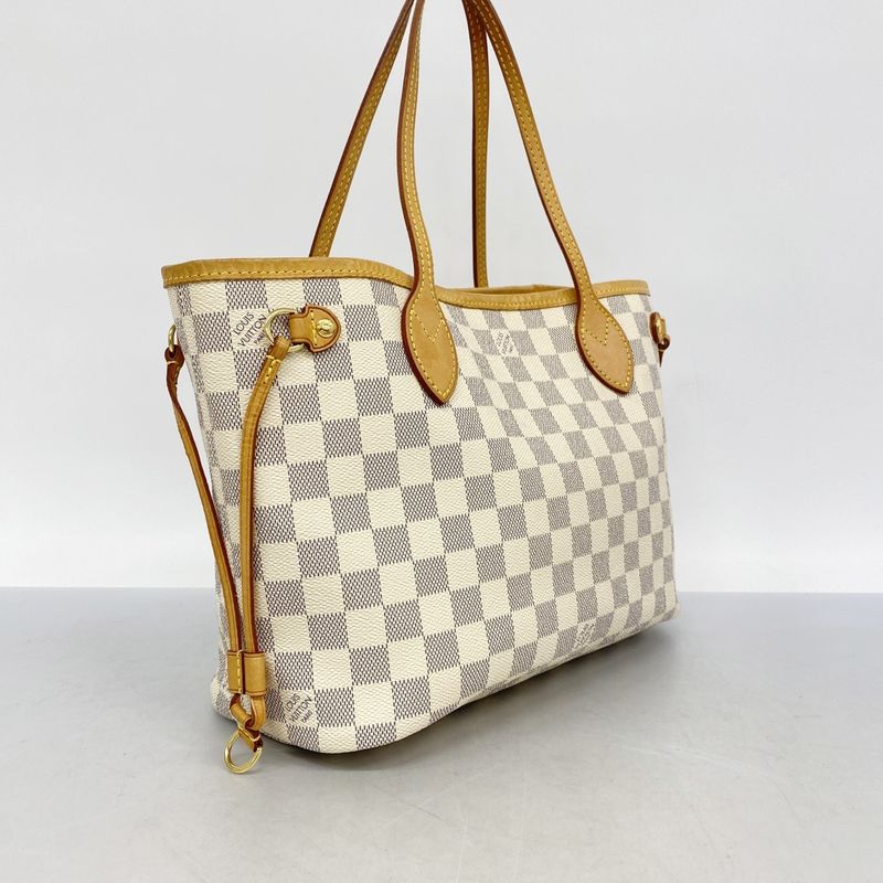 Louis Vuitton Tote Bag Damier Azure Neverfull PM N41362 White Ladies
