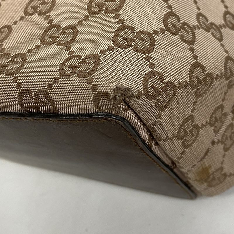 Gucci Tote Bag GG Canvas 002 1098 Canvas Brown Chien Pan Gold Hardware Women's