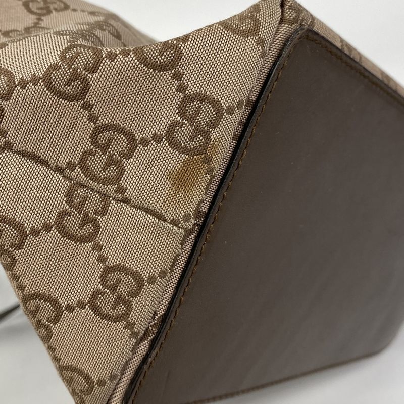 Gucci Tote Bag GG Canvas 002 1098 Canvas Brown Chien Pan Gold Hardware Women's