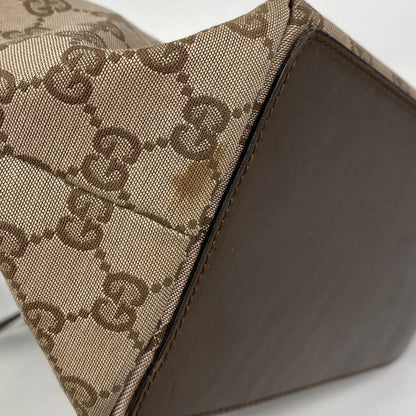 Gucci Tote Bag GG Canvas 002 1098 Canvas Brown Chien Pan Gold Hardware Women's