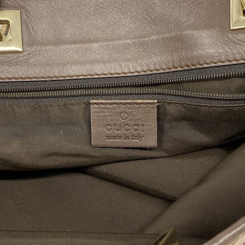 Gucci Tote Bag GG Canvas 002 1098 Canvas Brown Chien Pan Gold Hardware Women's