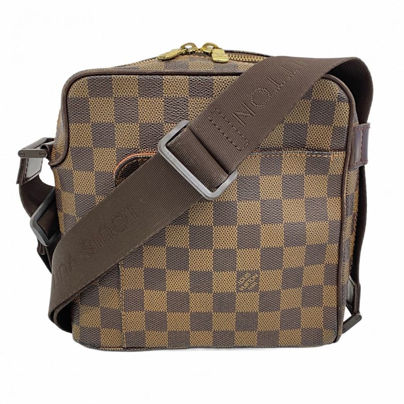 Louis Vuitton Shoulder Bag Damier Olaf PM N41442 Ebène Men's