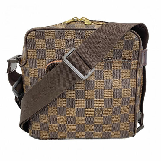 Louis Vuitton Shoulder Bag Damier Olaf PM N41442 Ebène Men's
