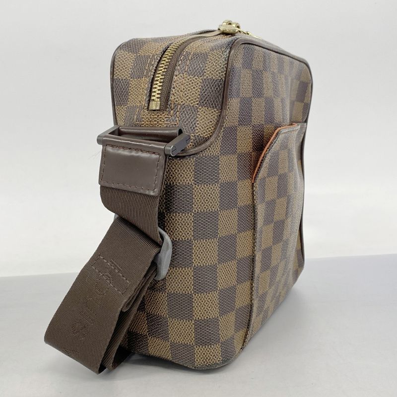 Louis Vuitton Shoulder Bag Damier Olaf PM N41442 Ebène Men's