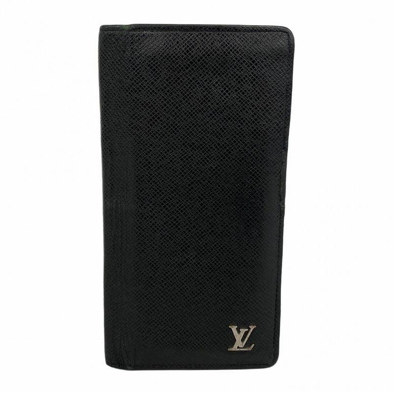 Louis Vuitton Long Wallet Taiga Portefeuille Brother M30285 Noir Black Men's