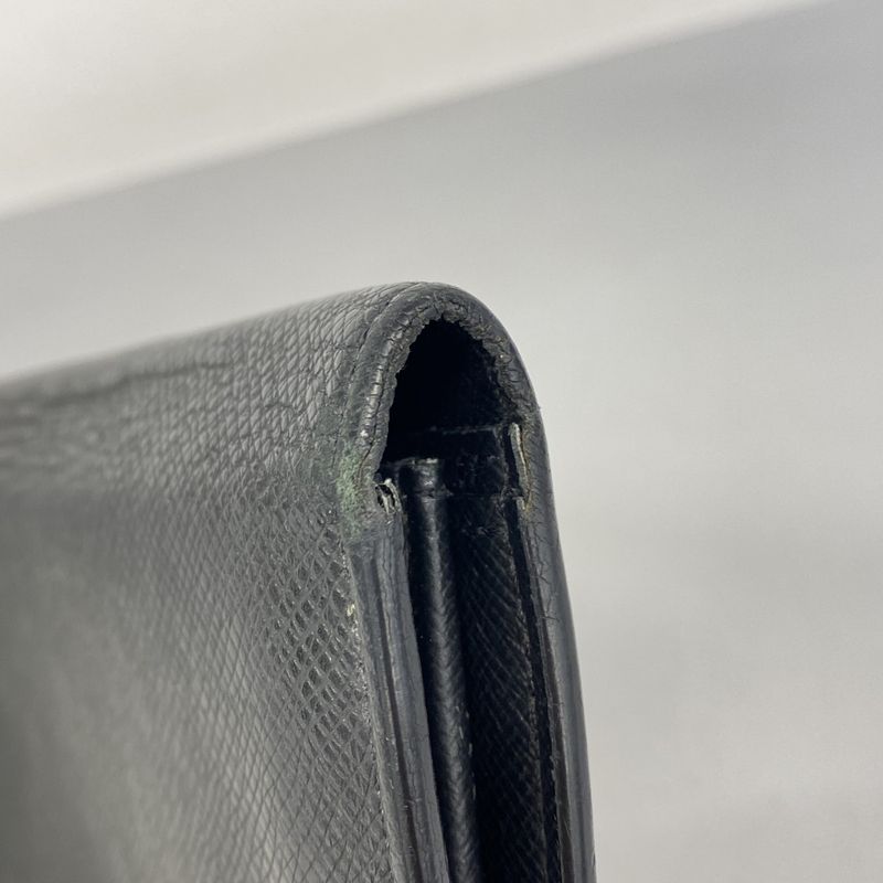Louis Vuitton Long Wallet Taiga Portefeuille Brother M30285 Noir Black Men's