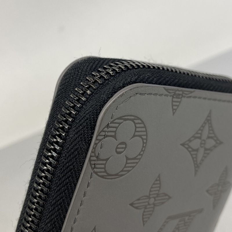 Louis Vuitton Long Wallet Monogram Shadow Zippy Wallet Vertical M81384 Gray