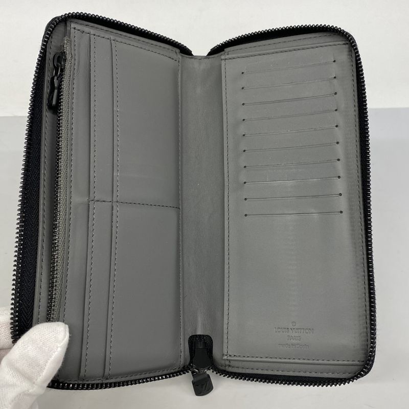Louis Vuitton Long Wallet Monogram Shadow Zippy Wallet Vertical M81384 Gray