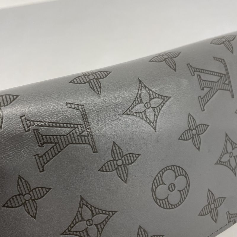 Louis Vuitton Long Wallet Monogram Shadow Zippy Wallet Vertical M81384 Gray