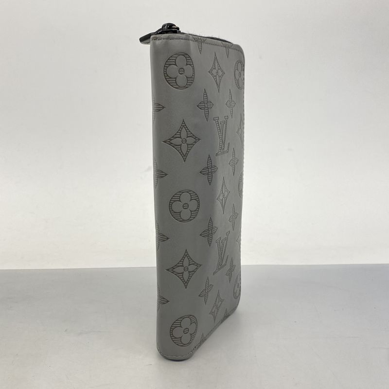 Louis Vuitton Long Wallet Monogram Shadow Zippy Wallet Vertical M81384 Gray