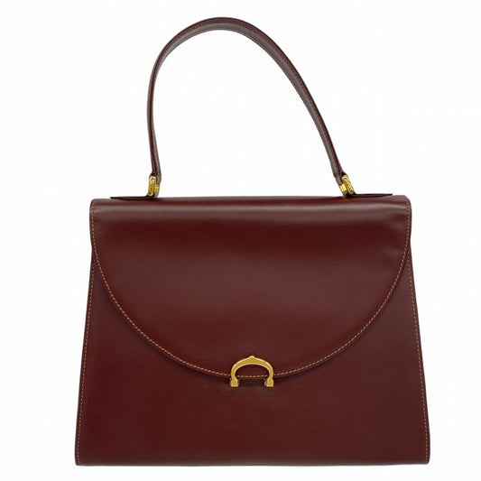 Cartier Handbag Must Leather Bordeaux Gold Hardware Women