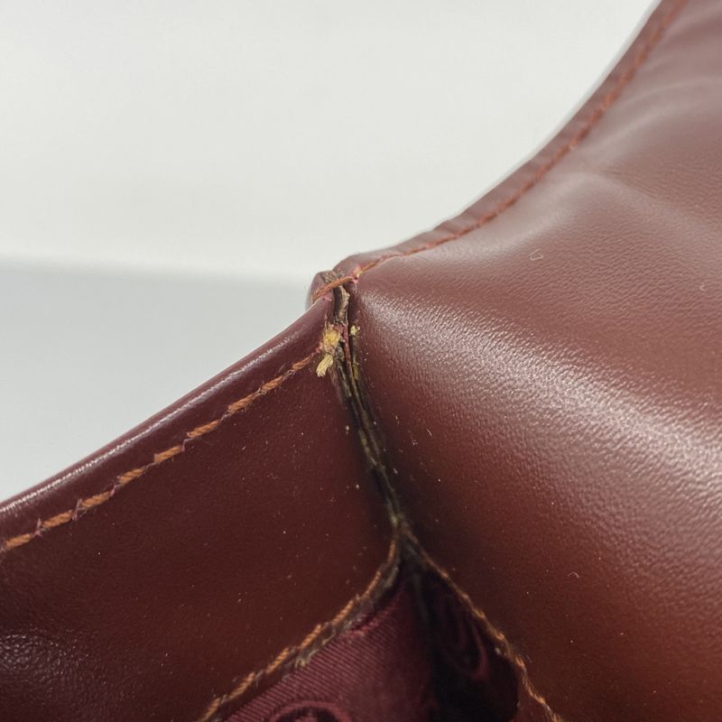 Cartier Handbag Must Leather Bordeaux Gold Hardware Women