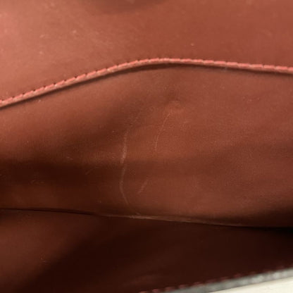 Cartier Clutch Bag Must Leather Bordeaux Gold Hardware Men Women Unisex