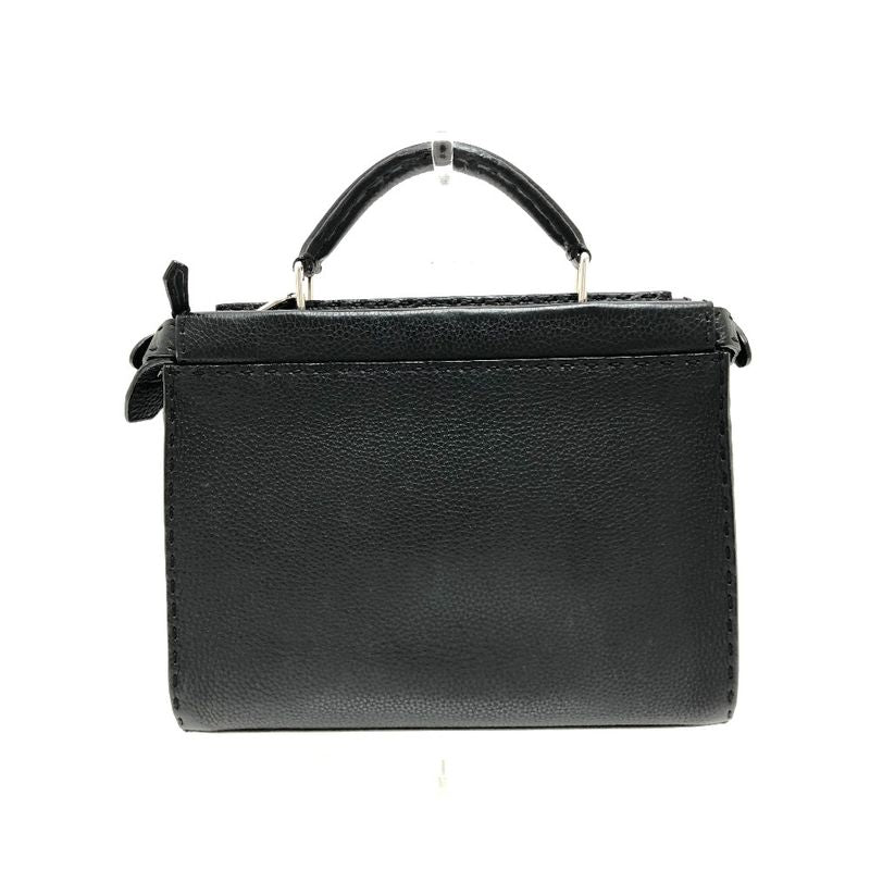 Fendi Handbag Selleria Peekaboo Fit Mini 7va422 Leather Black