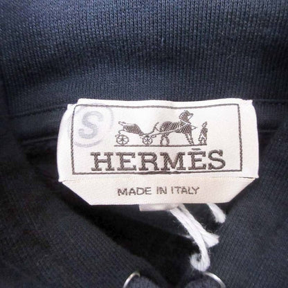 23AW Hermes Etriers Decales Armor Decaled Teal Leather Patch Hoodie Parka