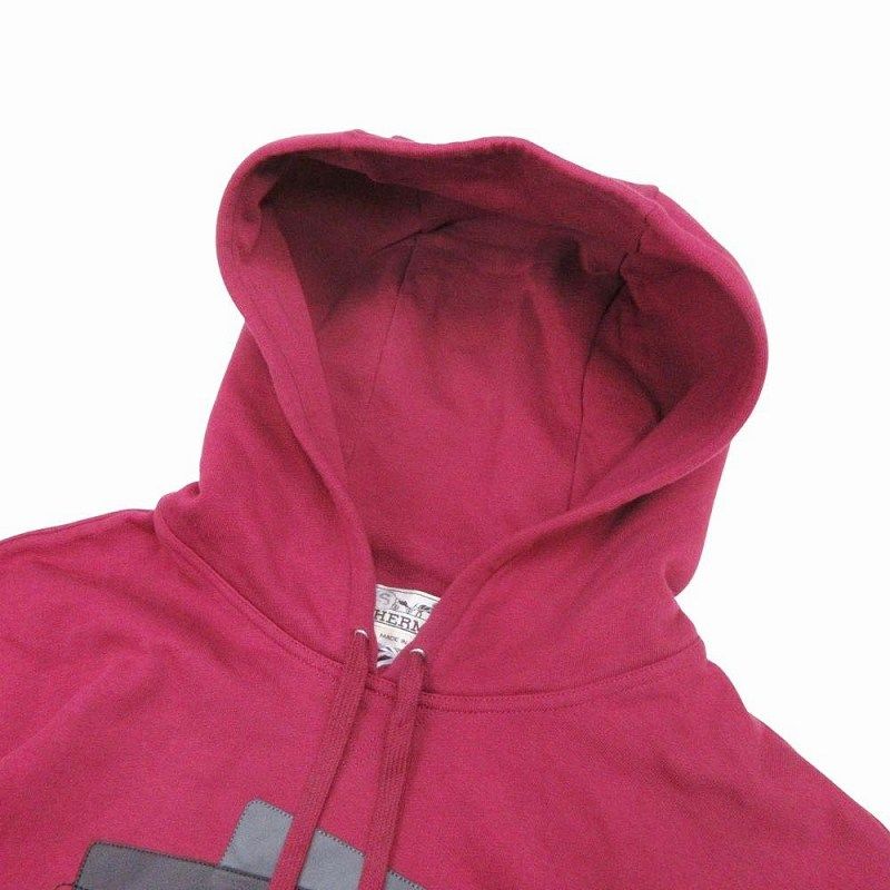 23AW Hermes Etriers Decales Armor Decaled Teal Leather Patch Hoodie Parka