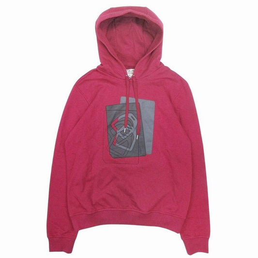 23AW Hermes Etriers Decales Armor Decaled Teal Leather Patch Hoodie Parka