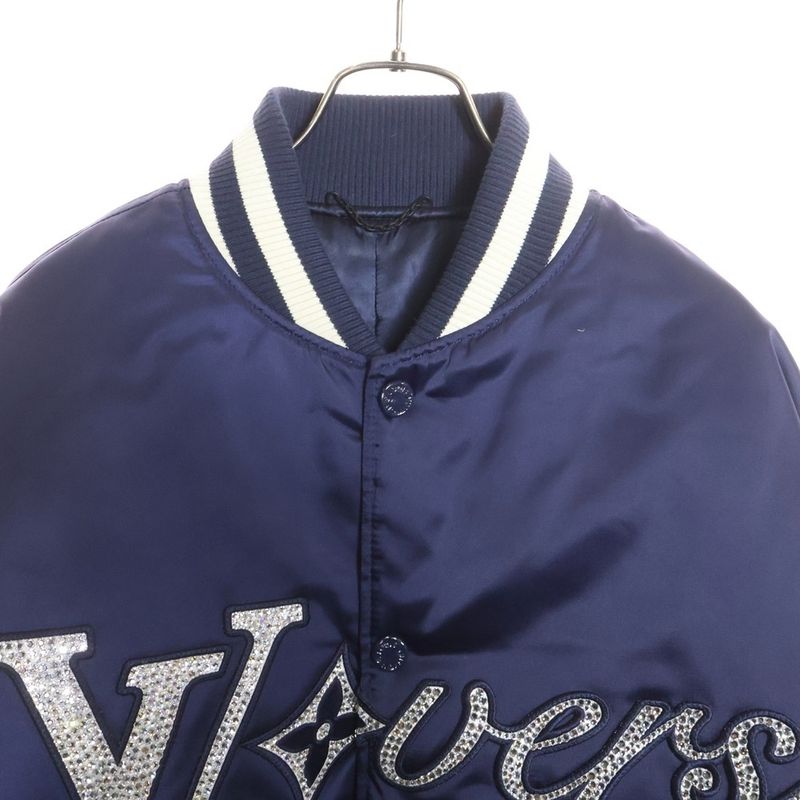 Louis Vuitton 25SS LV Vers Baseball Blouson Jacket Rhinestone Jacket Rm251q GPD