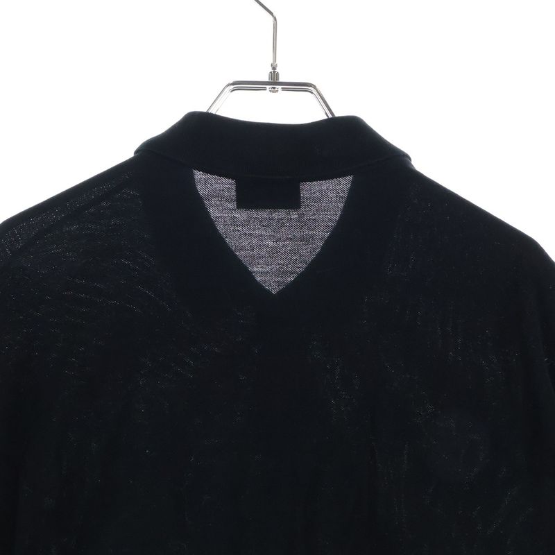 Fendi Monster Embroidery Pique Short Sleeve Polo Shirt Black Fy0985 A876