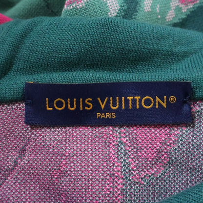 Louis Vuitton 23 AW Graphic Logo Jacquard Pullover Hoodie Green Pink