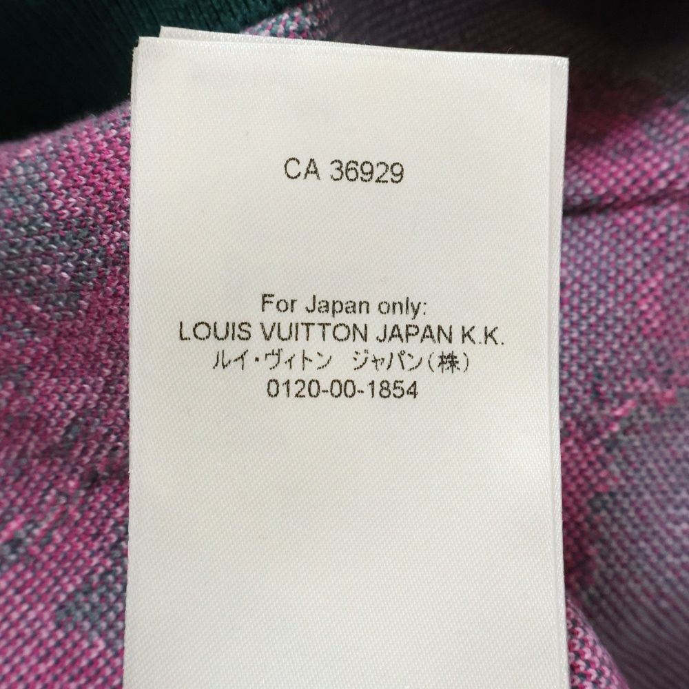 Louis Vuitton 23 AW Graphic Logo Jacquard Pullover Hoodie Green Pink