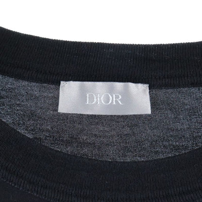 DIOR 21SS Atelier Logo Print Crew Neck Short Sleeve T-shirt Cut And Sewn Black