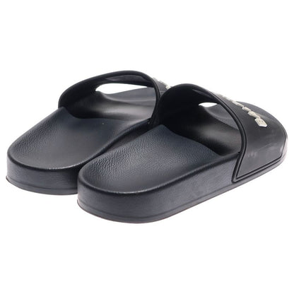 Balenciaga POOL Slides Pool Slide Rubber Logo Flat Shower Sandals Black Women's