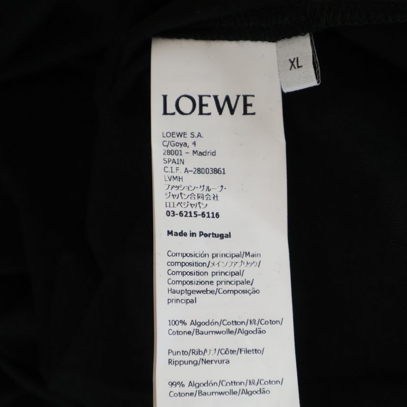 Loewe Multicolor Logo Embroidery Crew Neck Short Sleeve T-shirt Cut And Sewn