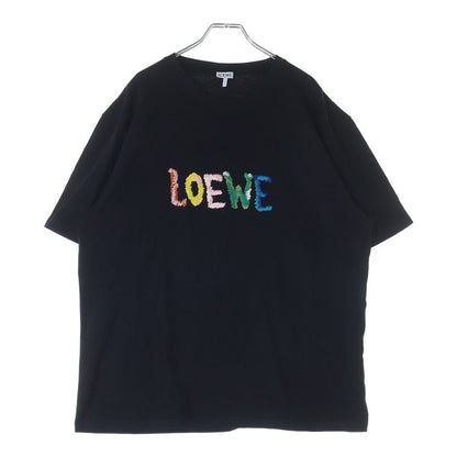 Loewe Multicolor Logo Embroidery Crew Neck Short Sleeve T-shirt Cut And Sewn