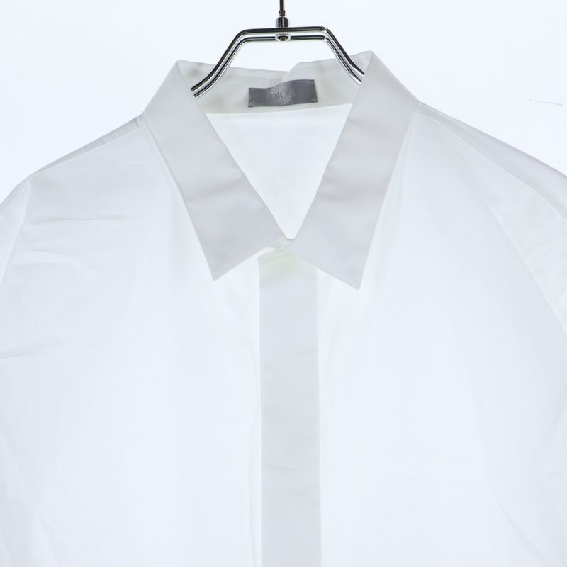 DIOR 17SS BEE Logo Embroidery Hiyo Button Long Sleeve Shirt White 733c518b1581