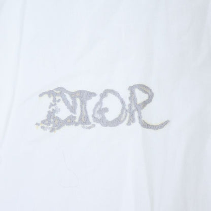 DIOR ×peter Doig Logo Embroidery Hiyoku Button Long Sleeve Shirt White 143c595b1