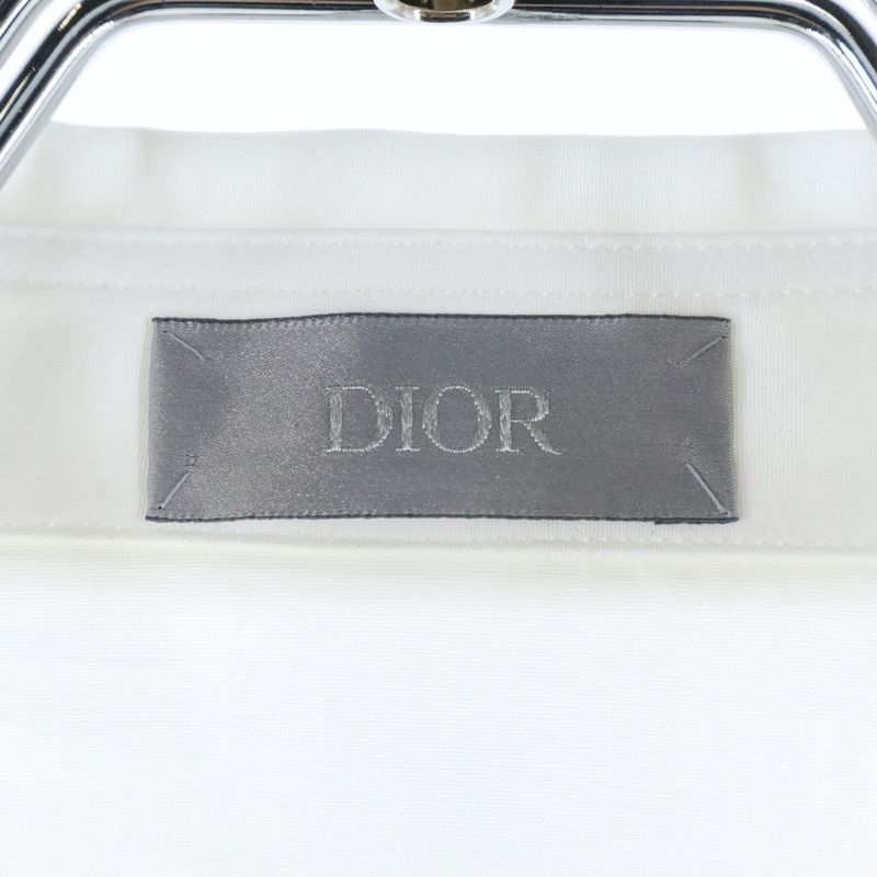 DIOR ×peter Doig Logo Embroidery Hiyoku Button Long Sleeve Shirt White 143c595b1