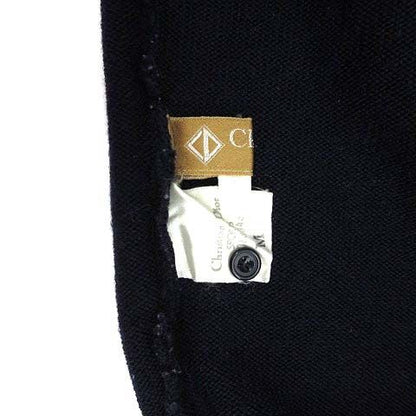 Christian Dior Sports Wool Knit High Neck Sweater Long Sleeve One Point