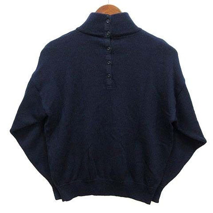 Christian Dior Sports Wool Knit High Neck Sweater Long Sleeve One Point