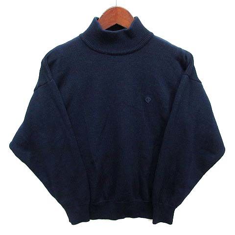 Christian Dior Sports Wool Knit High Neck Sweater Long Sleeve One Point