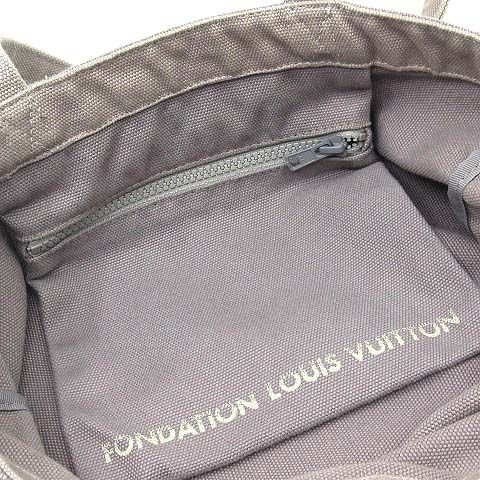 Louis Vuitton Fondation Louis Vuitton Museum Limited Canvas Tote Bag Gray AA