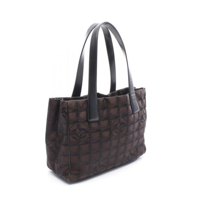 Chanel Tote Bag New Travel Line PM A20457 Dark Brown Canvas Leather New Travel