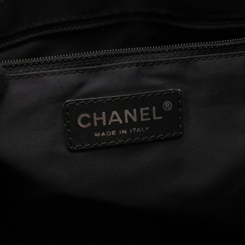 Chanel Tote Bag New Travel Line PM A20457 Dark Brown Canvas Leather New Travel