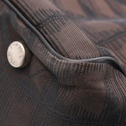 Chanel Tote Bag New Travel Line PM A20457 Dark Brown Canvas Leather New Travel