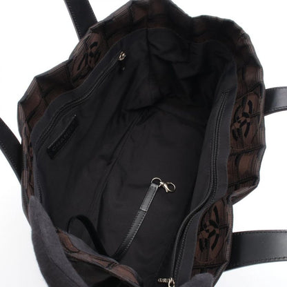 Chanel Tote Bag New Travel Line PM A20457 Dark Brown Canvas Leather New Travel